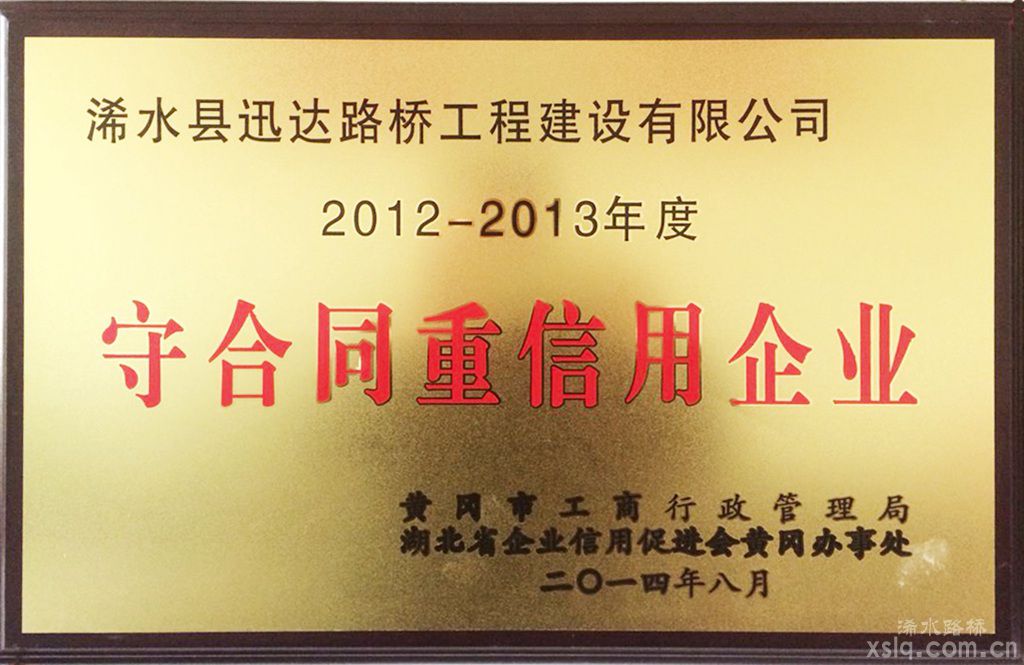 2012－2013年度市级守合同重信用企业