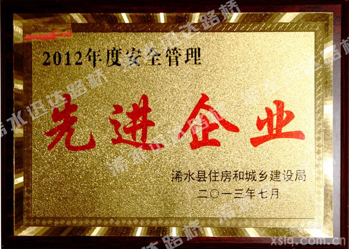 2012年度安全管理先进企业